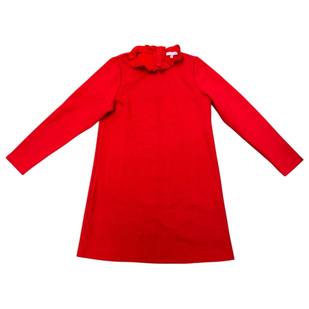 Bisby Girls Long Sleeve Quilted Red Dress